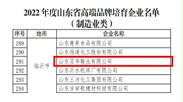 喜报|百华鞋业成功入选2022年度山东省高端品牌培育企业名单